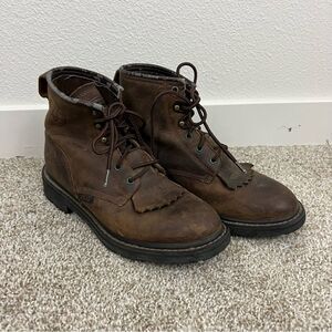 Ariat Kiltie Lace Up Roper western Boot Women 7 B